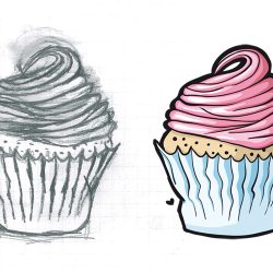 Cupcake Drawing Fine Art