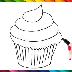 Cupcake Drawing Hand drawn Sketch