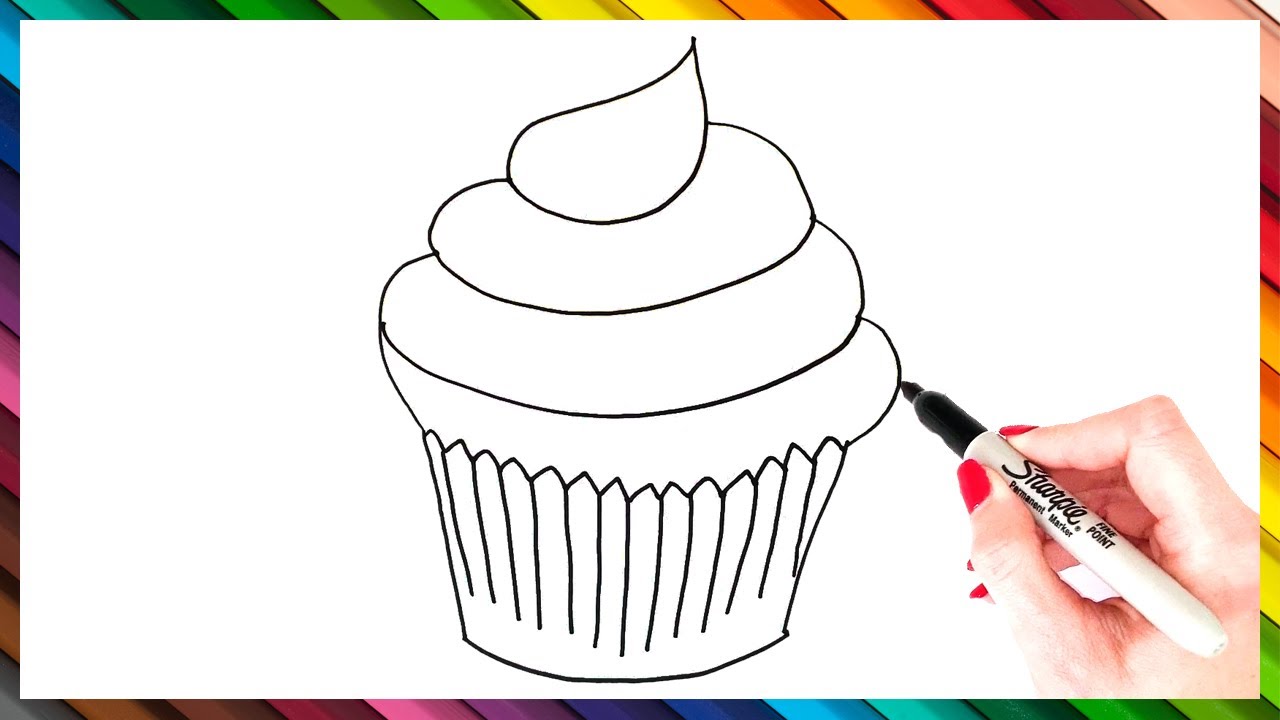 Cupcake Drawing Hand drawn Sketch