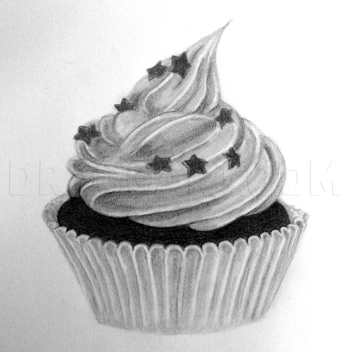 Cupcake Drawing Intricate Artwork
