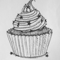 Cupcake Drawing Sketch