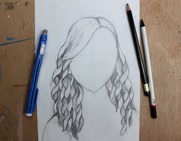 Curly Hair Drawing Picture