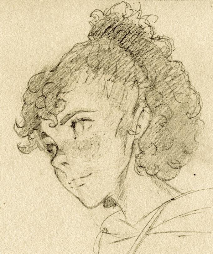 Curly Hair Drawing Professional Artwork