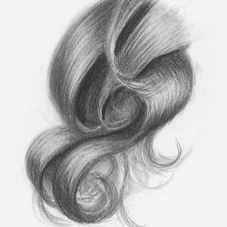 Curly Hair Drawing Unique Art