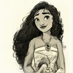 Curly Hair Girl Drawing Image