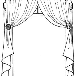 Curtain Drawing Artistic Sketching