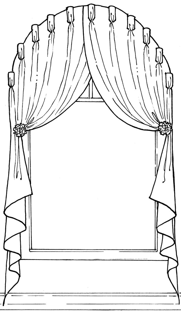 Curtain Drawing Artistic Sketching