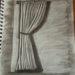 Curtain Drawing Hand drawn Sketch