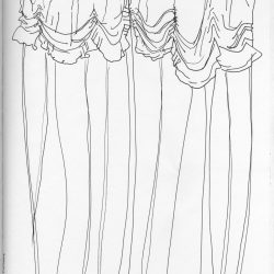 Curtain Drawing Modern Sketch