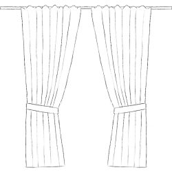 Curtain Drawing Sketch