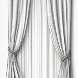 Curtain Drawing Sketch Image