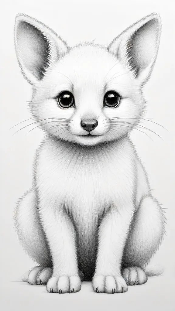 Cute Animals Drawing Art Sketch Image