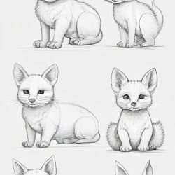 Cute Animals Drawing Sketch Image