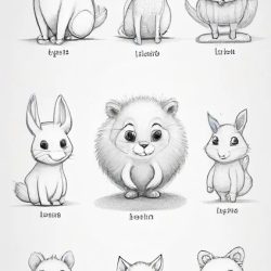 Cute Animals Drawing Sketch Photo