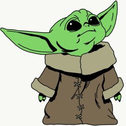 Cute Baby Yoda Drawing Hand drawn Sketch