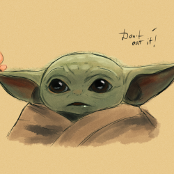 Cute Baby Yoda Drawing Realistic Sketch