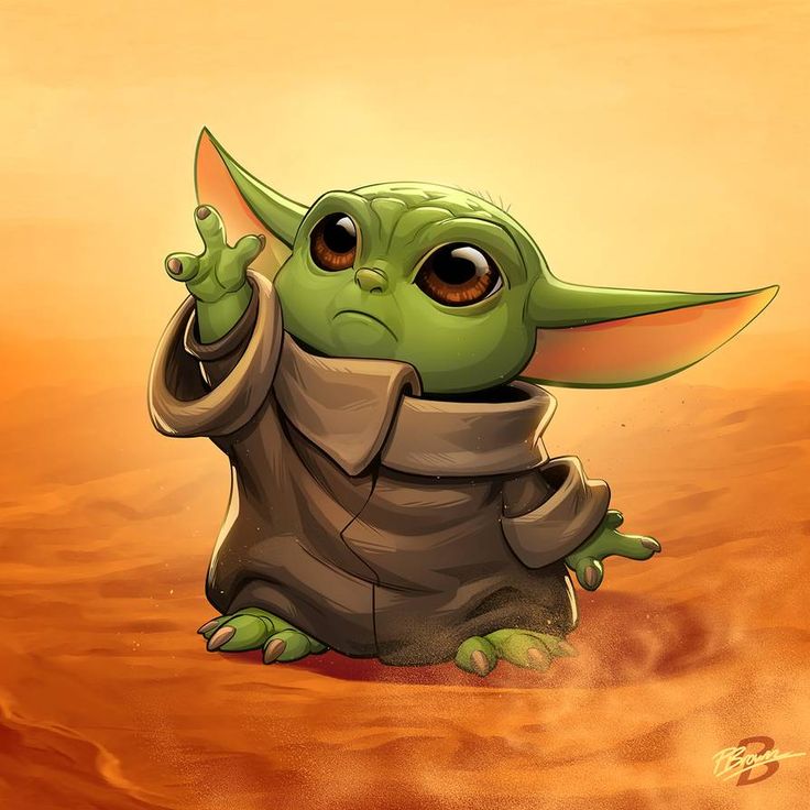 Cute Baby Yoda Drawing