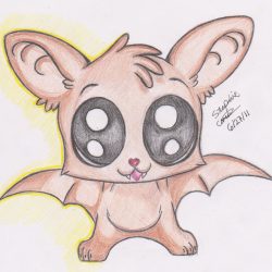 Cute Bat Drawing Artistic Sketching
