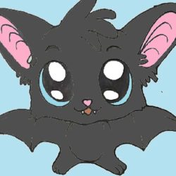 Cute Bat Drawing Modern Sketch
