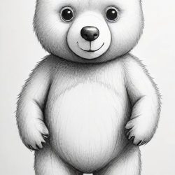 Cute Bear Drawing Art Sketch Image