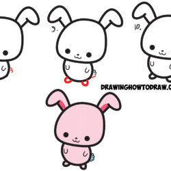 Cute Bunny Drawing Artistic Sketching