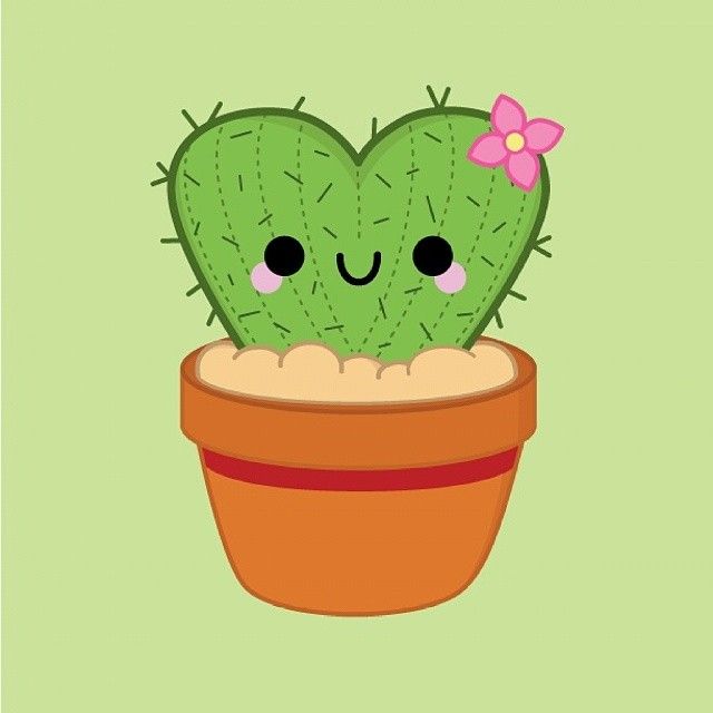Cute Cactus Drawing Hand drawn