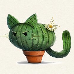 Cute Cactus Drawing Sketch