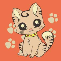 Cute Cat Drawing Photo