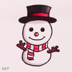 Cute Christmas Drawing Art