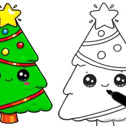 Cute Christmas Drawing Artistic Sketching