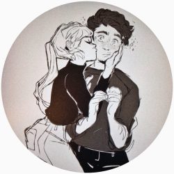 Cute Couple Poses Drawing Photo