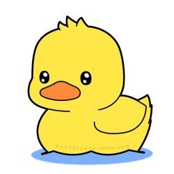 Cute Duck Drawing Hand drawn