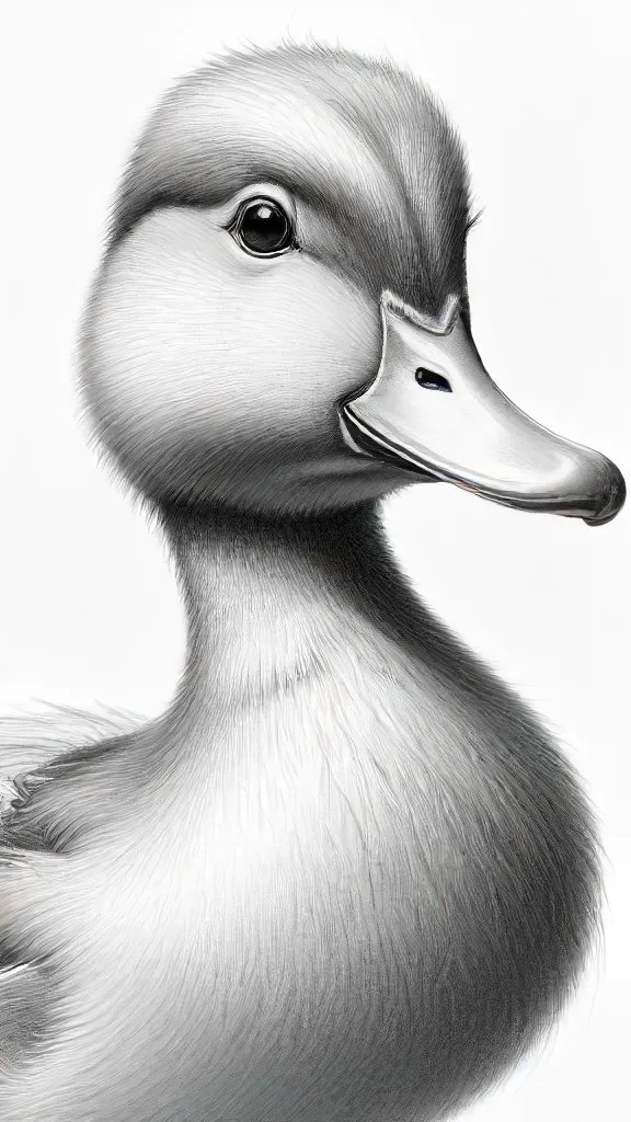 Cute Duck Drawing Sketch Picture