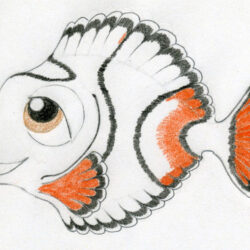 Cute Fish Drawing Fine Art