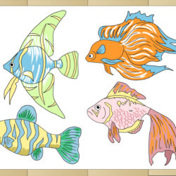 Cute Fish Drawing Professional Artwork