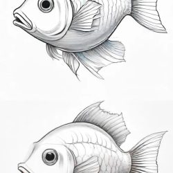 Cute Fish Drawing Sketch Photo