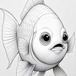 Cute Fish Drawing Sketch Picture