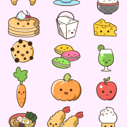 Cute Food Drawing Modern Sketch