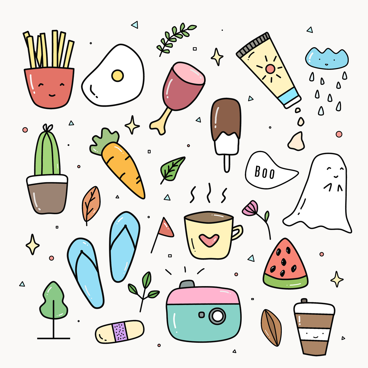 Cute Food Drawing Picture