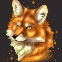 Cute Fox Drawing Hand drawn