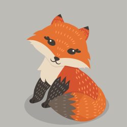 Cute Fox Drawing Unique Art