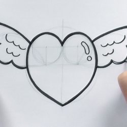 Cute Heart Drawing Fine Art