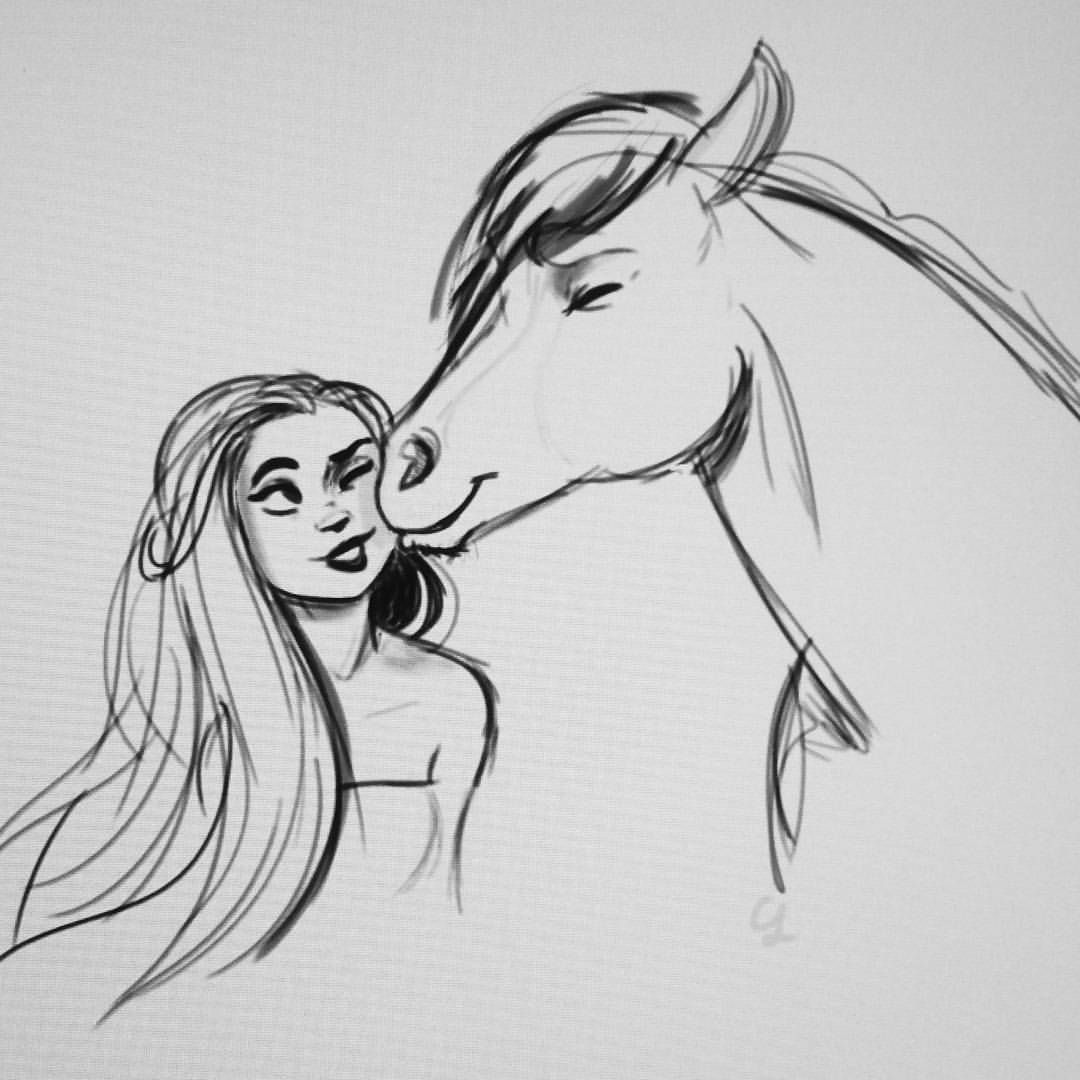 Cute Horse Drawing Sketch