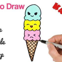 Cute Ice Cream Drawing Amazing Sketch