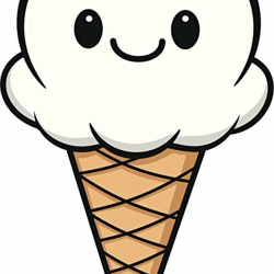 Cute Ice Cream Drawing Artistic Sketching