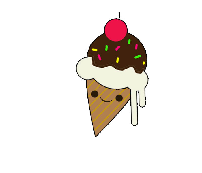 Cute Ice Cream Drawing Sketch