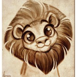 Cute Lion Drawing Art