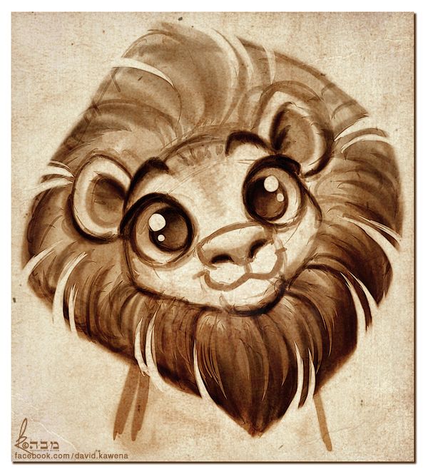 Cute Lion Drawing Art