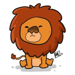 Cute Lion Drawing Fine Art