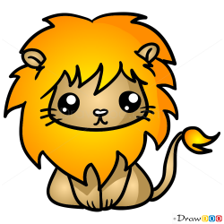 Cute Lion Drawing Modern Sketch